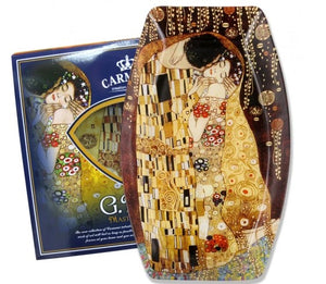 פלטה - צלחת הגשה דקורטיבית גוסטב קלימט. (CARMANI)  30.8x20.9 ס"מ - G.Klimt, The Kiss 198-8041
