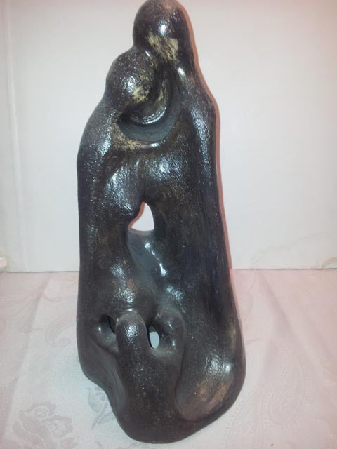 שאול אלבז | Shaul Elbaz, clay sculpture, Height: 39 cm