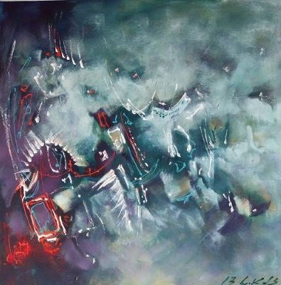 Zalayet Nessim, acrylic on canvas, 60 by 60 cm