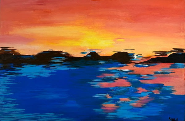 Rosie Atiya Eliyahu - acrylic on canvas, 80 by 119 cm,