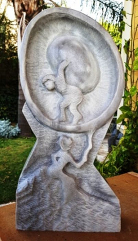 ישעיהו (שעיה) הלפרין | Ishayaho Halperin, marble, height 50 cm