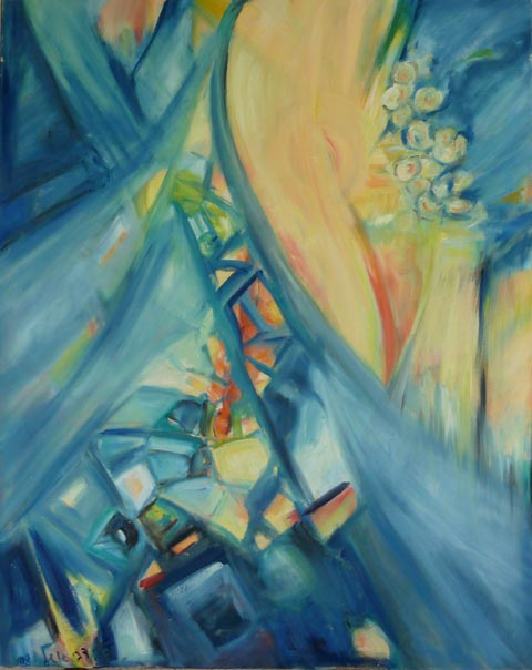 דבי אשל | Debbie Eshel, oil on canvas , 100 by 80 cm