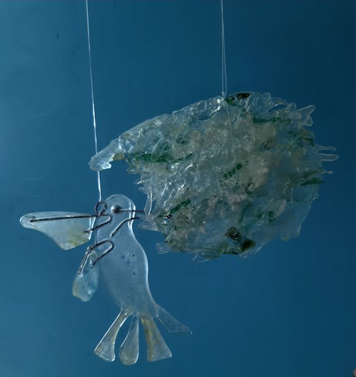 עדינה דולב | Adina Dolev, glass sculpture,  height: 52 cm