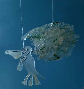 עדינה דולב | Adina Dolev, glass sculpture,  height: 52 cm