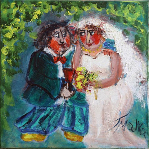 Malka Tsentsiper, Acrylic on canvas 25 by 25 cm