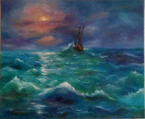 Tatiana Krilova, oil on canvas, 50  by 60 cm