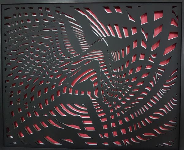אדוארד אלמשי | Eduard Almashe, laser cutting on prispax, stereoscopic, 63 by 67 cm