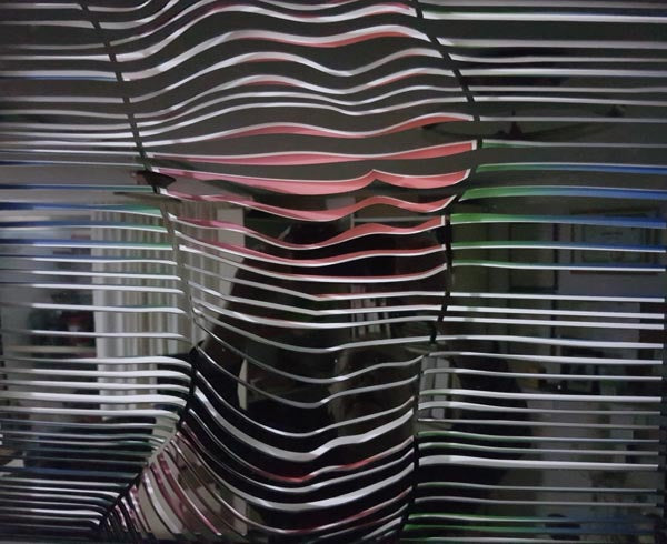 אדוארד אלמשי | Eduard Almashe, laser cutting on prispax, stereoscopic, 42 by 53 cm