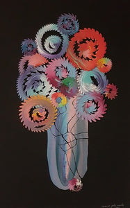 אדוארד אלמשי | Eduard Almashe, solid color collage, superacrylic on canvas, 60 by 40 cm