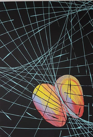 Eduard Almashe, color flow, superacrylic on canvas, 50 by 40 cm