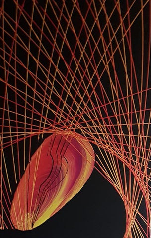 Eduard Almashe, color flow, superacrylic on canvas, 70 by 50 cm