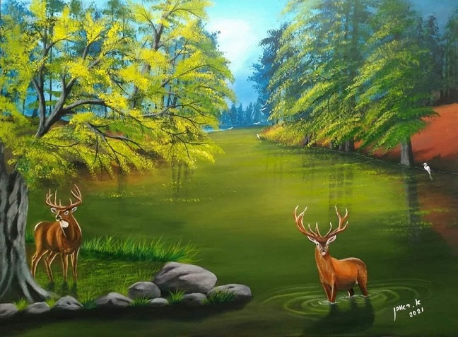 Reuven azulay, Acrylic  on canvas, 60 by 80 cm