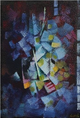 זלאיט נסים | Zalayet Nessim, acrylic on canvas, 55 by 38 cm