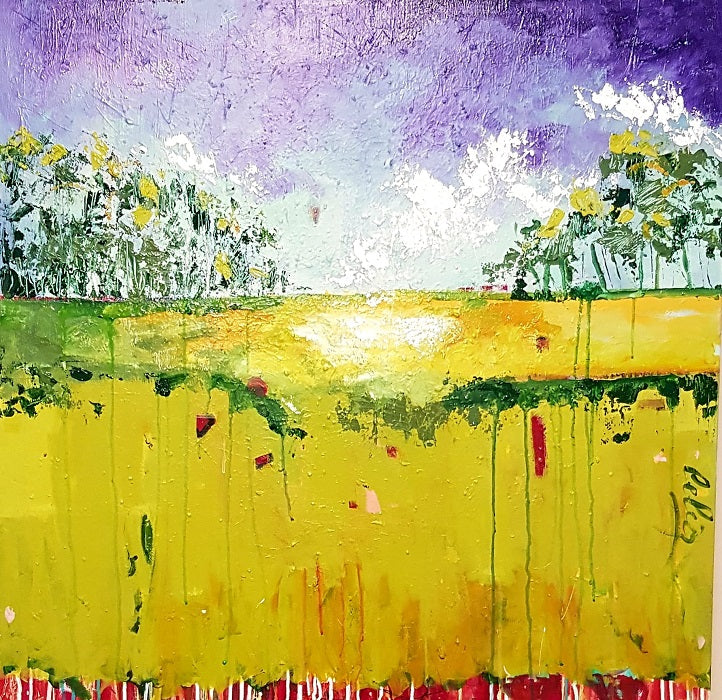 סליה סדקוביץ  | Celia Sadkovich -  Acrylic  on canvas,  90 by 90 cm
