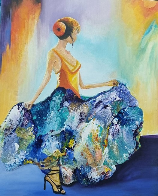 חנה רביב | Hana Raviv, acrylic on canvas, 100 by 80 cm