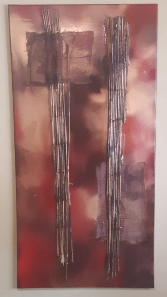 Ahuva Muzikansky, Mixed media & Acrylic on canvas, 100 by 50 cm