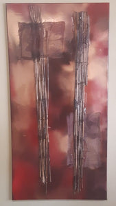 Ahuva Muzikansky, Mixed media & Acrylic on canvas, 100 by 50 cm