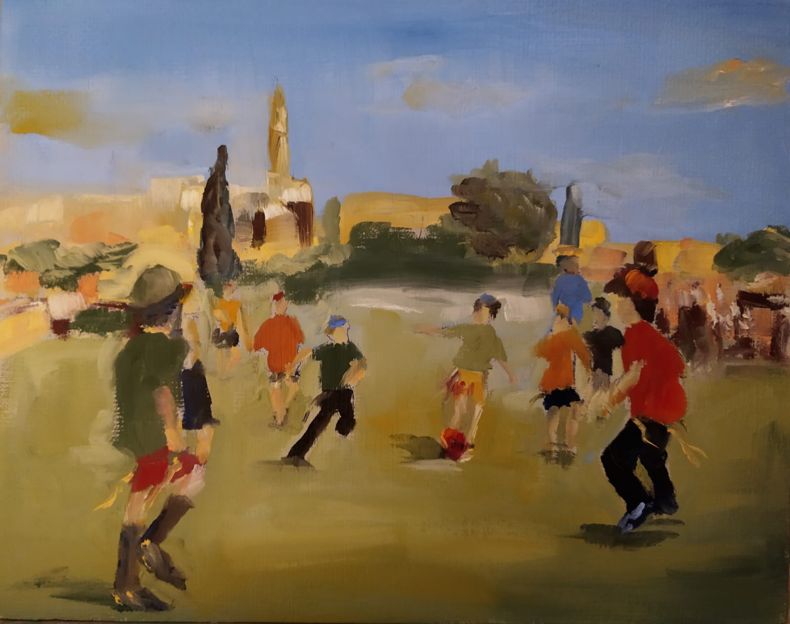 רבקה פיק לנדסמן | Rivka Pick Landesman , oil on mesonite, 20 by  25 cm