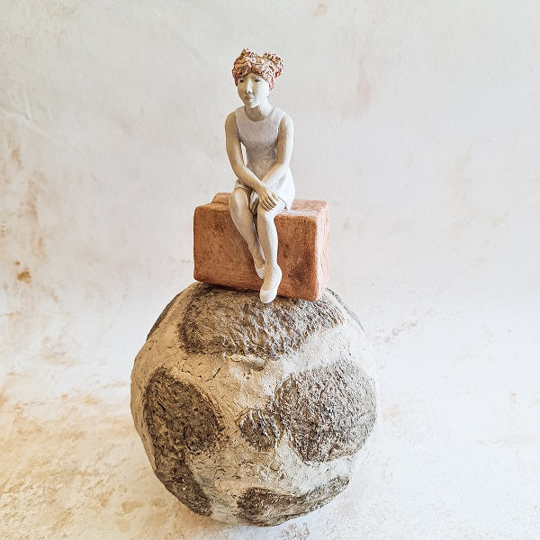 Nataly Feldman, clay sculpture, H 35 cm