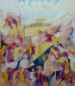 Aviva Berger, oil on canvas, 90 by 90 cm
