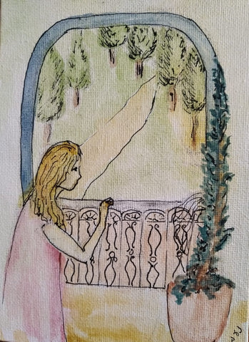 Nomi Berkowiz, acrylic on canvas , 18.5 by 12.5 cm