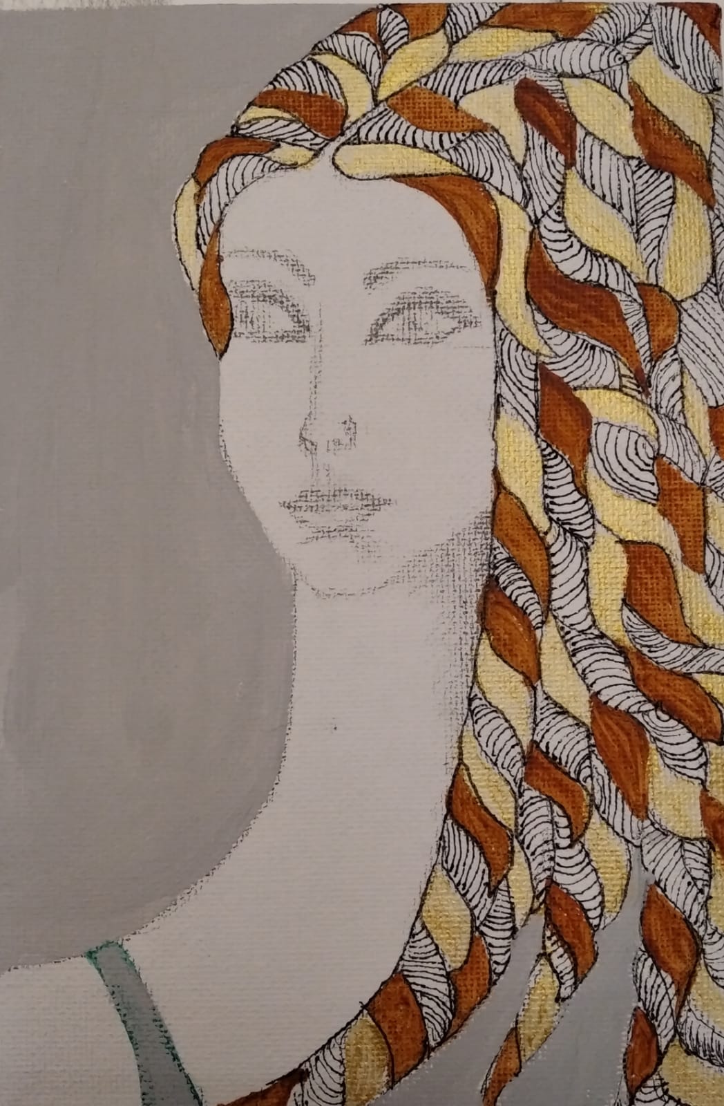 נעמי עוז ברקוביץ | Nomi Berkowiz, acrylic on canvas , 18.5 by 12.5 cm