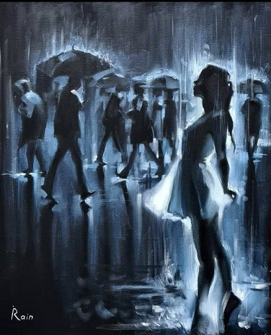אירנה ראיין | Irena Rain, oil on canvas, 60 by 50 cm