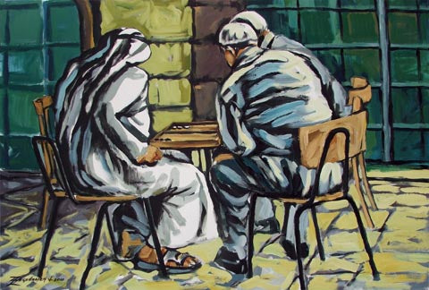 Valerie Zegenraich, Acrylic on canvas 70 by 100 cm