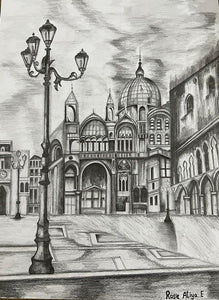 Rosie Atiya Eliyahu , drawing with sketching pencils on paper, 50 by 35 cm,