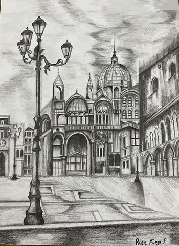 Rosie Atiya Eliyahu , drawing with sketching pencils on paper, 50 by 35 cm,