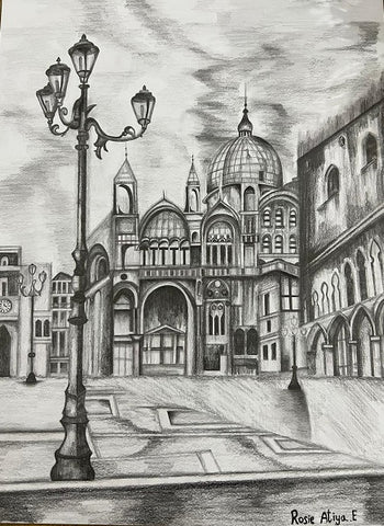רוזי אטיה אליהו | Rosie Atiya Eliyahu , drawing with sketching pencils on paper, 50 by 35 cm,
