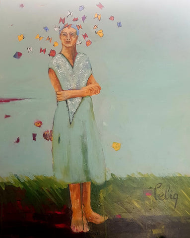 סליה סדקוביץ  | Celia Sadkovich -  Acrylic  on canvas,  100 by 80 cm