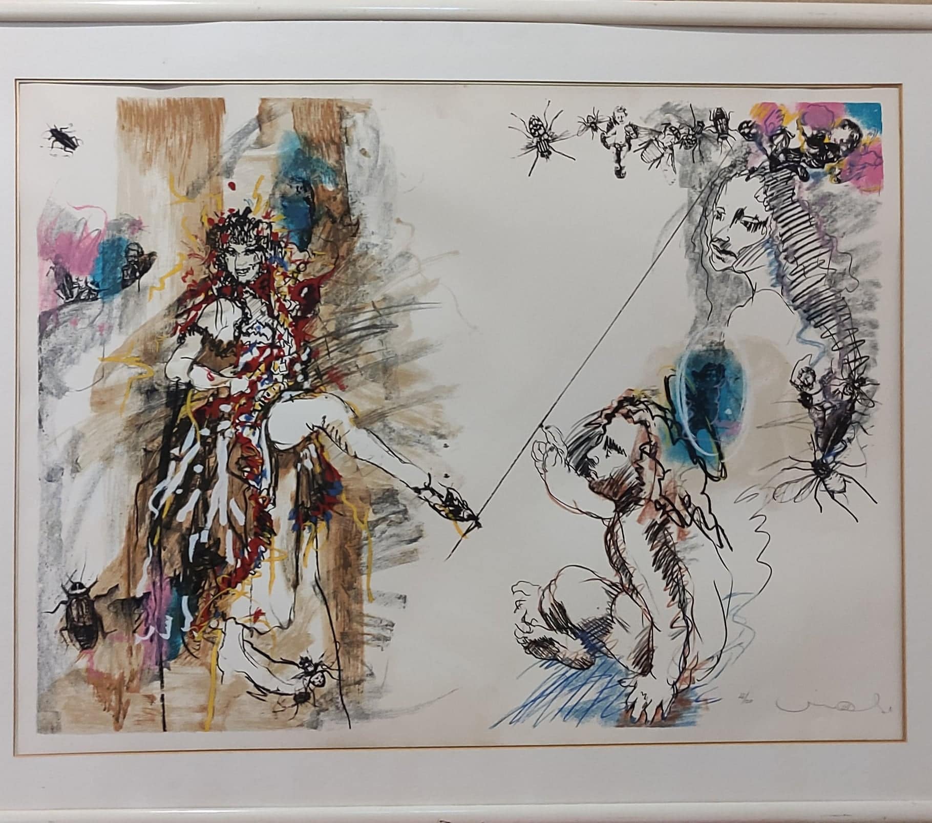 אורי ליפשיץ, (1936-2011), ליטוגרפיה, 70 על 100 ס"מ , חתום וממוספר ביד. ממוסגר