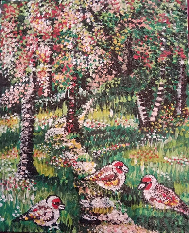 Tamar Ben david , Acrylic on canvas attached to cardboard, 25.5 by 20.5 cm