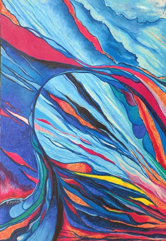 Moshe Fayans, panda colors on paper, 100 by 70 cm