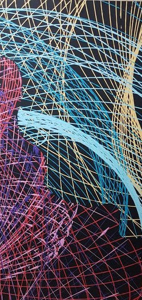 אדוארד אלמשי | Eduard Almashe, color flow, superacrylic on canvas, 80 by 40 cm