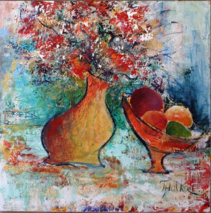 Malka Tsentsiper, Acrylic on canvas, 80 by 80 cm