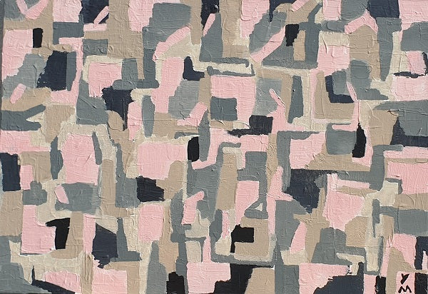 Adi kfir - Yellow Mint Art, Acrylic on canvas, 50 by 70 cm | ציור מקורי