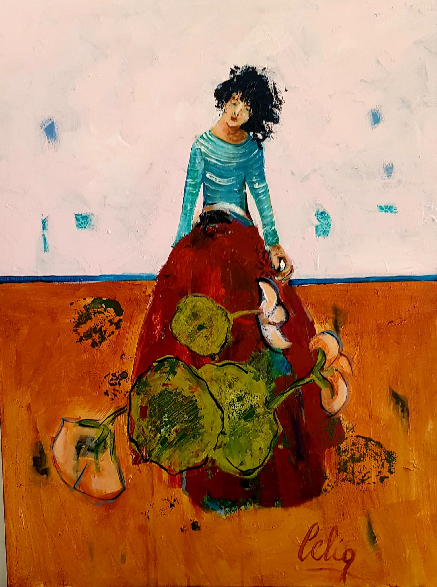 Celia Sadkovich -  Acrylic  on canvas,  80 by 60 cm