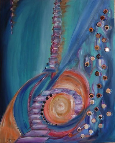 דבי אשל | Debbie Eshel,  acrylic on canvas, 100 by 80 cm
