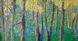 Esti Glazer, Layers of oil paint on paper pinned to plywood, 60 by 100 cm