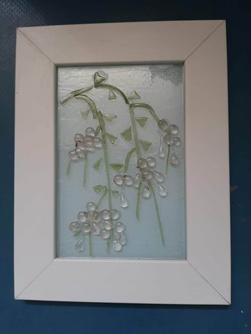 Adina Dolev,   fusing glass, 37 by 28.5 cm, framed, (for haning)
