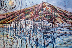 Valerie Zegenraich, Acrylic on canvas 80 by  100 cm