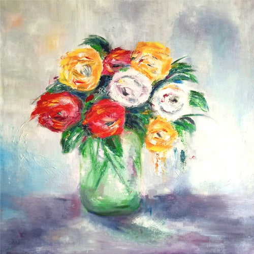 Yehudit Shalev, oil on canvas, 65 by 65 cm