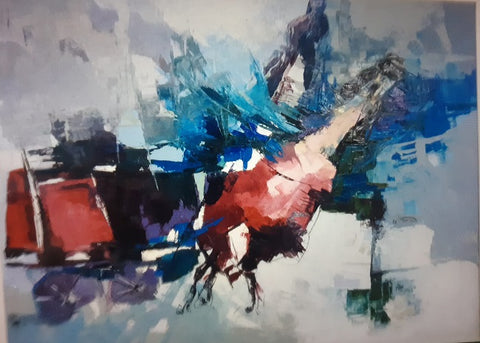 חנה רביב | Hana Raviv, oil on canvas, 105 by 140 cm