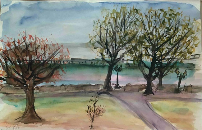Debbie Eshel,  aquarelle on paper, 35 by 42 cm