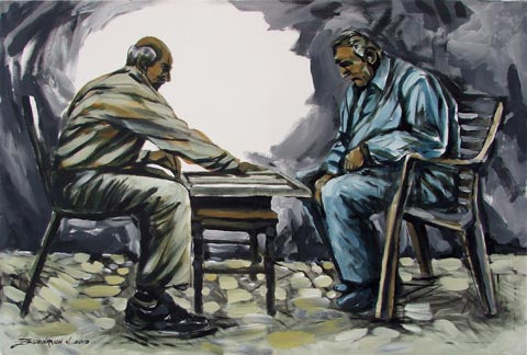 Valerie Zegenraich, Acrylic on canvas, 80 by 120 cm