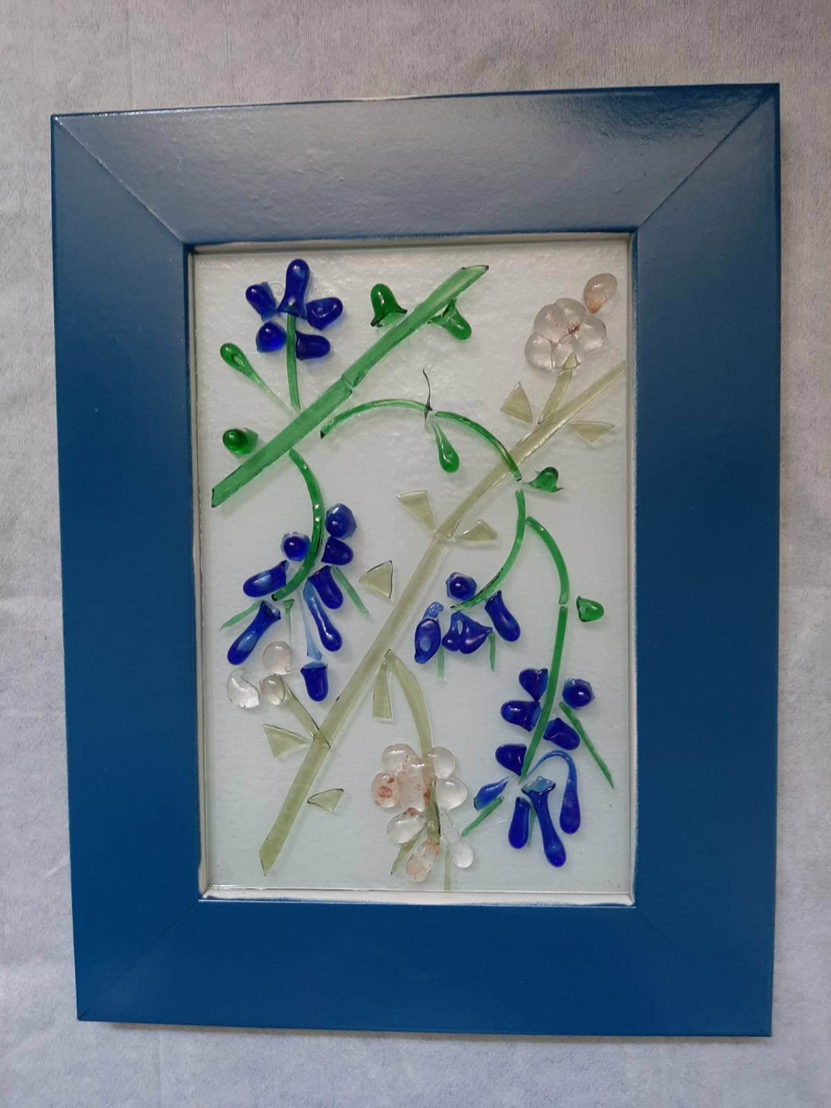 Adina Dolev, glass fusing, 37 by 28.5 cm, framed, (for hanging)