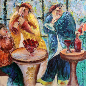 מלכה צנציפר | Malka Tsentsiper, Acrylic on canvas 60 by 60 cm