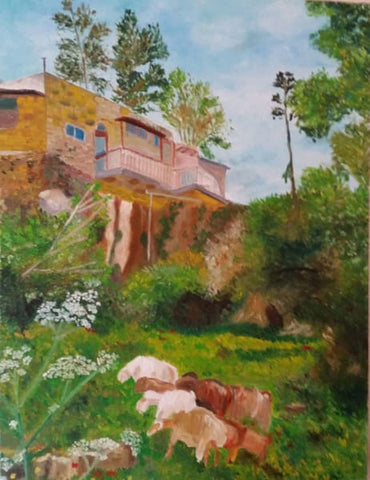 אתי גנור בריטברד | Ety Ganor Brietbard, oil on canvas, 80 by 60 cm